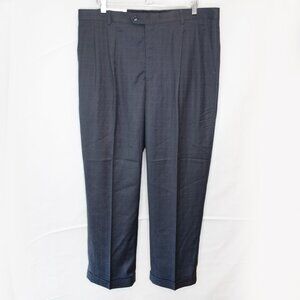 NEW Enrico Bertucci Pleated Dress Pants Mens 38 Gray Cuffed Trouser Work I07